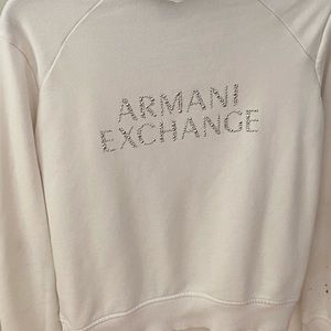 authentic Armani exchange white hoodie